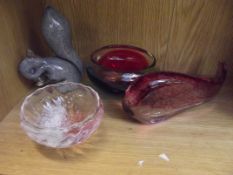 Collection of art glass to include Wedgwood