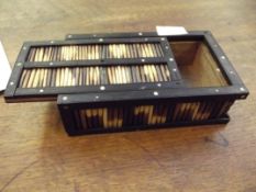 Ebonised porcupine quill box