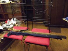 Pair of contemporary wrought iron chairs