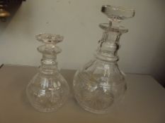 Two Stuart Crystal decanters