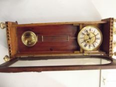 Oak cased Vienna wall clock