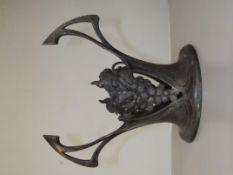 Art Nouveau pewter bottle holder in the style WFF