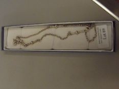 Silver stamped necklace