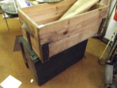 Two vintage wooden crates