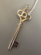 Silver key, stamped Tiffany?