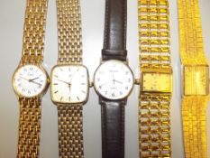 4 gent's wristwatches