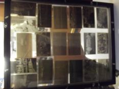 Set of interesting framed photograph negatives inc