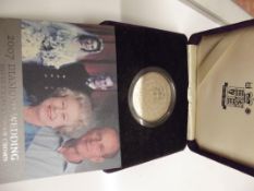 Royal Mint cased 2007 Diamond Wedding silver £5 co