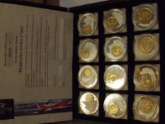 Collection of 12 cased predecimalisation coins