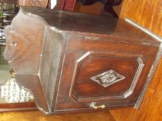 Oak candle box with inner drawer