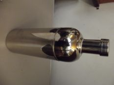 Chrome bottle cocktail shaker