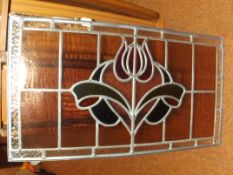 3 leaded glass panels