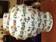 Dresden flower encrusted vase, late 19th century,