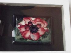 Framed Moorcroft lid