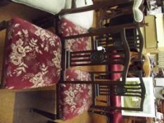 Part set of three Edwardian dining chairs