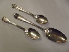 Two Victorian silver hallmarked spoons together wi