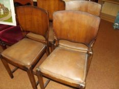 Set of 4 oak dining chairs