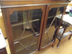 Edwardian glazed mahogany bookcase