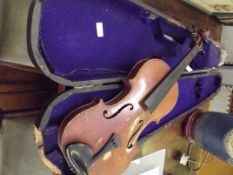 Early cased violin for restoration