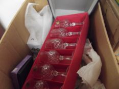 Box to include crystal wine glasses