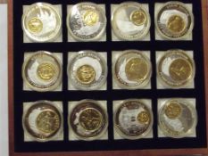 Coin collection in wooden box, Predecimalisation c