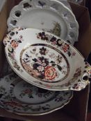 Box to include antique plates etc