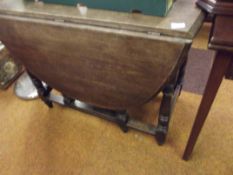Oak drop leaf dining table