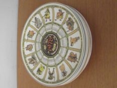 7 Wedgwood calendar plaques