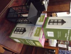Three garden lanterns, as new
