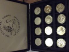 Collection of 12 silver £2 coins, The historic coi