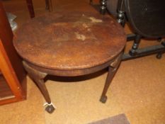 Oak coffee table on ball and claw feet