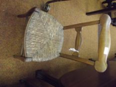 Victorian rush seated child's chair