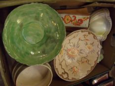Collection of 1930's pottery to include wall pocke