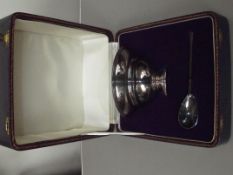 Boxed silver plated christening set