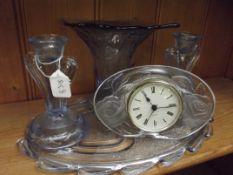Dressing table set and clock