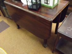 Solid mahogany drop leaf dining table