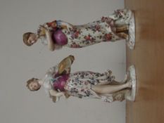 Pair of continental porcelain figures