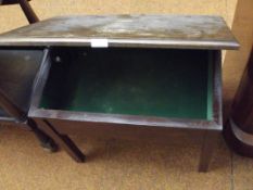 Oak baize lined canteen, vacant