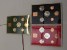 Royal Mail coin collection x3 -1973 - 1971 - 1975