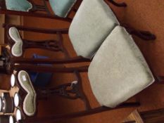 Pair of Edwardian over-stuffed chairs