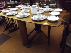 Art deco style drop leaf table