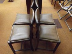 Set of four oak dining chairs