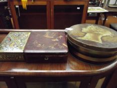 Three tin boxes