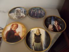 Five Lord of the Rings cabinet plates