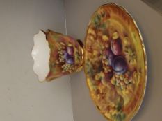 Ceramic plate and conforming planter decorated wit