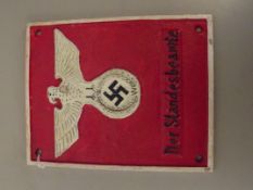 German style cast iron plaque