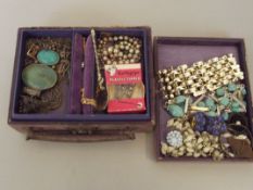 Two boxes of jewellery to include some silver