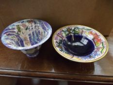 Ceramic bowl signed Roger Mitchell together with a
