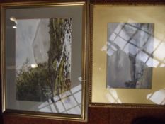 Two gilt framed watercolours