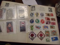Stamp albums and cigarette cards